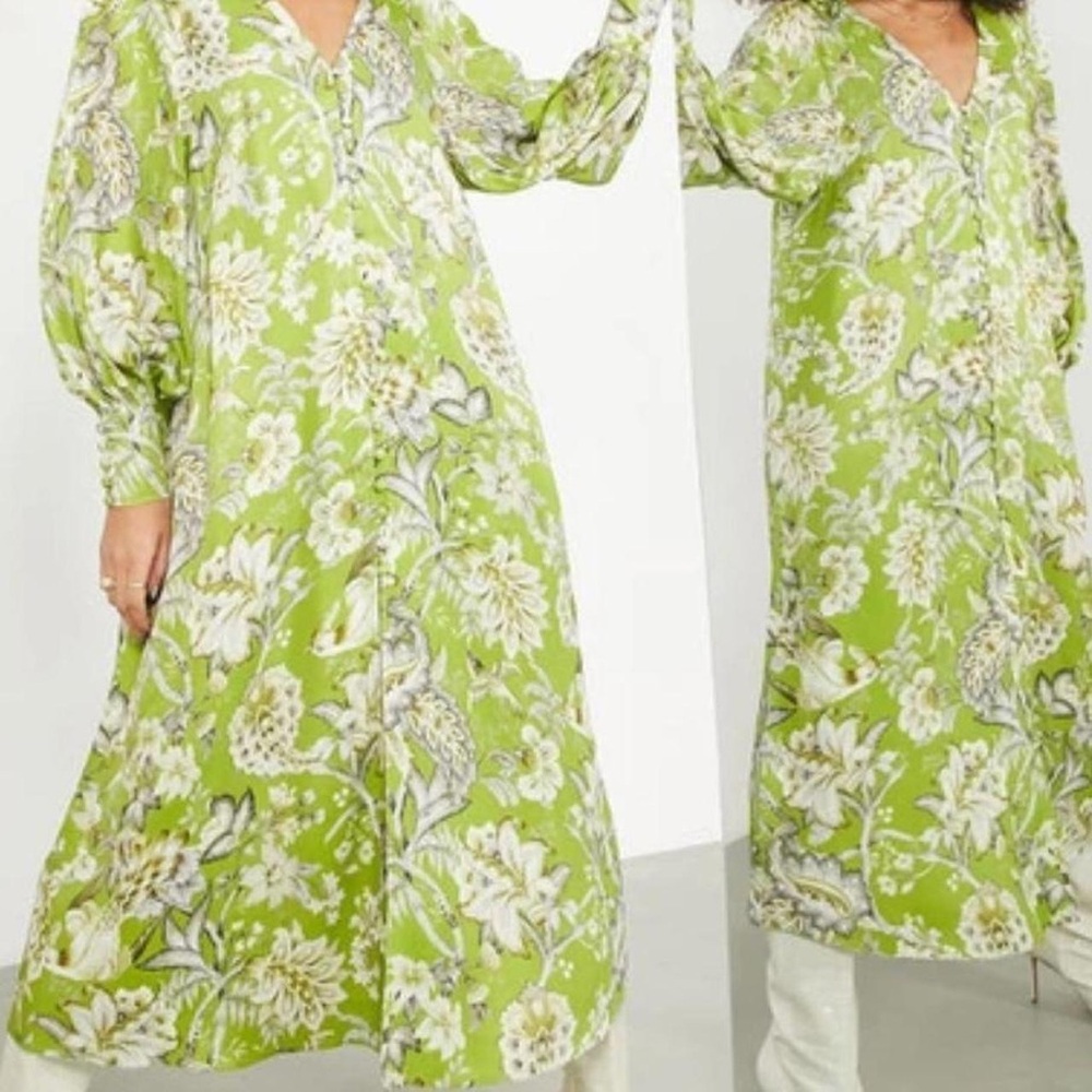 Floral Green chinoiserie ASOS Dress